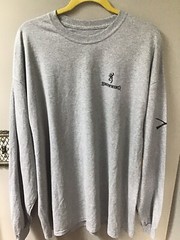 Browning Graphic L/S T Shirt Whitetail Flag Sport Gray 134420908 Mens Sz L NWT