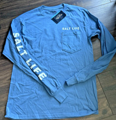 Salt Life Men’s Aquatic Journey Fade Graphic Long-Sleeve T-Shirt Coastal Blue S