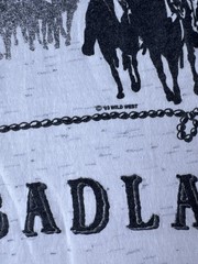 Vintage 90s Badlands SD Cowboy Horse Graphic T Shirt Western USA Single Stitch L