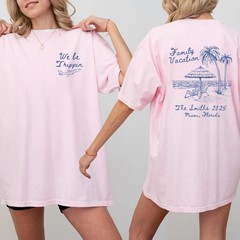 Custom Family Vacation 2026 Shirts Personalized Matching Beach Trip Tee