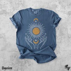 Celestial Sun Moon Mystical Comfort Tee Cosmic Galaxy Gift