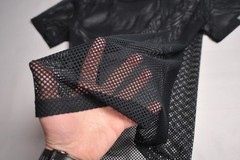 Mens TOF Paris Circuit Mesh T-Shirt Transparent size XL