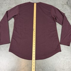 Bylt T Shirt Mens Large Burgandy Drop Cut Long Sleeve Stretch Preowned