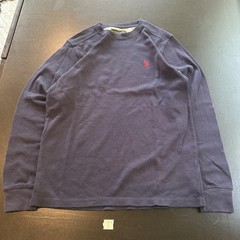 U.S. Polo Assn. Men’s Navy Waffle Knit Long Sleeve Crewneck Shirt Size M
