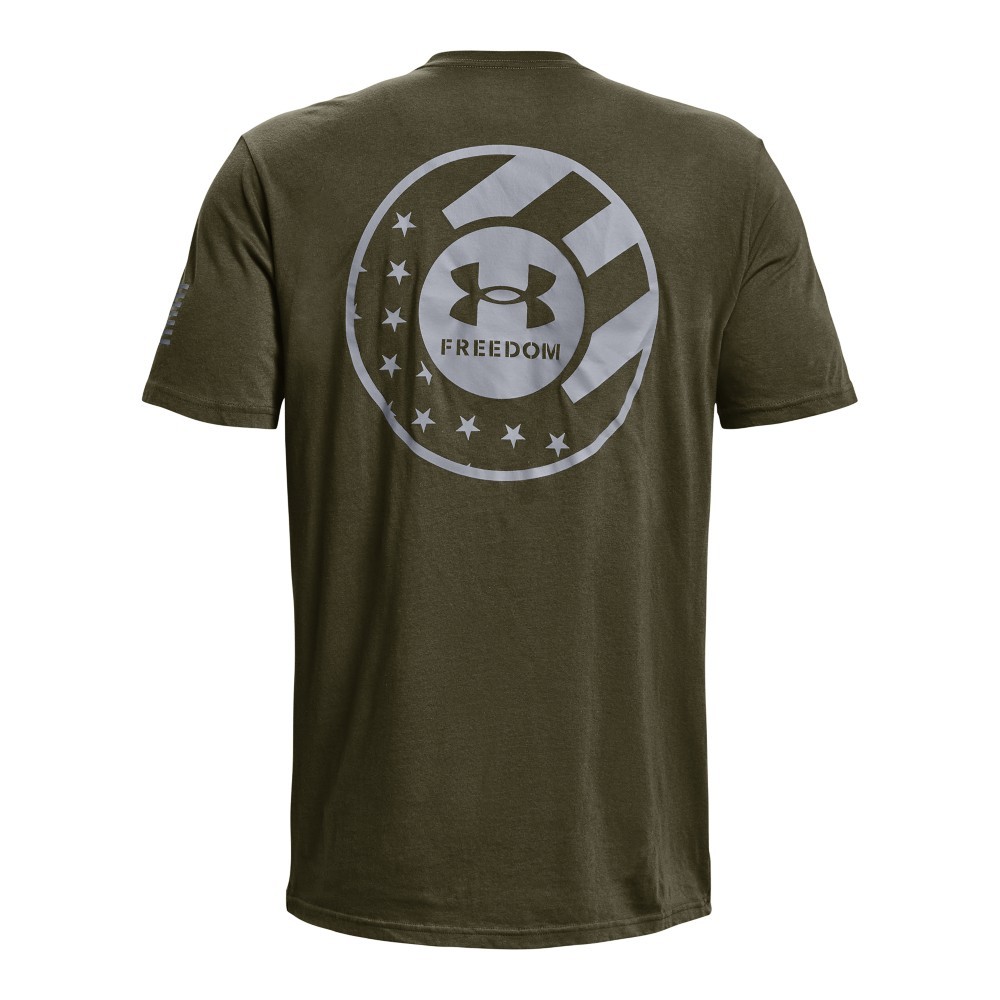 Under Armour 1375091 Men’s UA Freedom Flag Bold T-Shirt – OD Green – Small