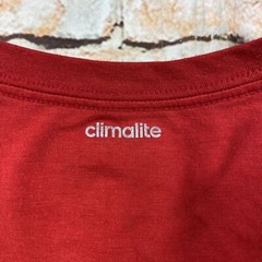 Adidas T Shirt Adult L Red Performance Athletic Training Workout Gym Tee Mens