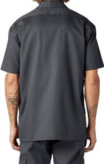 DICKIES FLEX Relaxed Fit Button Short Sleeve Work Shirt Men’s Sz M Charcoal NWT