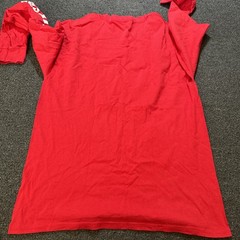 Hanes Men Size Large Red Long Sleeve T-Shirt Geaux Cajuns Louisiana