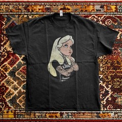 NEW! Alice in Wonderland Black Cotton T-shirt