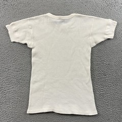 Vintage BVD Thermal Shirt Mens Small White Short Sleeve 60s Waffle Knit USA