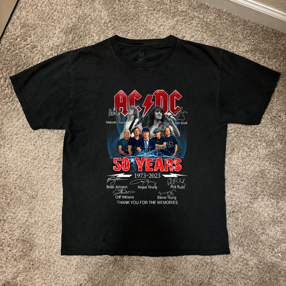AC/DC 50 Years 1973-2023 Thank You for the Memories T-Shirt