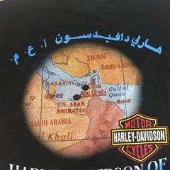 Harley-Davidson T-Shirt Men’s Black 3XL Cotton UAE Map Graphic 2004