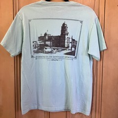 Yazbek Mens Vintage 90s Jesus Christ Cross Jalisco Mexico Shirt Medium Green GDD