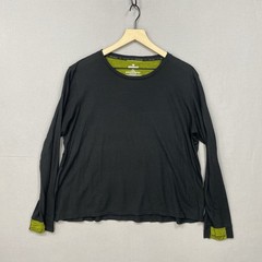 Bombas Baselayer Top XL Merino Wool Tencel Blend Crew Neck Long Sleeve Black