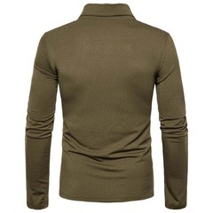Mens Long Sleeve Shirt Casual Muscle Fit Turn-down Collar Tops T-shirt Blouse