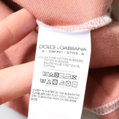 DOLCE & GABBANA T-shirt Pink Crown Collared Short Sleeve Polo IT46/US36/S 750usd