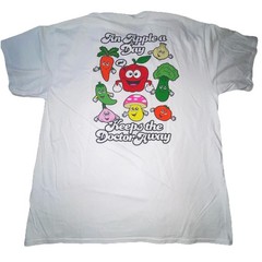 ALAB An Apple A Day T Shirt NEW White Sz: XL