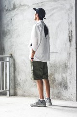 Niepce Streetwear Japanese White Kimono Graphic Tee Ninja Short Sleeves Shirt