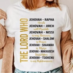 2025/NEW! Names Of Jesus Christian Faithful Jew Jehovah God Israel T-shirts S-5X