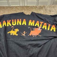 Disney Spirit Jersey The Lion King Hakuna Matata Black Long Sleeve Mens M