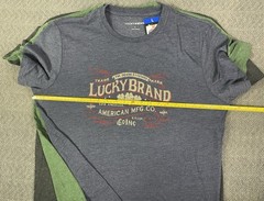 Lucky Brand Men’s LARGE Or XL Lot of 3 Graphic Tees in 3 Colors NWT