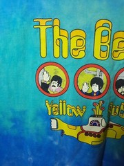 Rare Graphic THE BEATLES Yellow Submarine-Liquid Blue Tag Tie Dye ShIrt Size XL