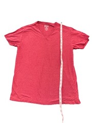 Fresh Clean Tees Mens Tee Shirt Size Medium V Neck Heathered Red