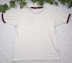 VTG Champion Bradley Uni White Ringer Tee Size XL Made in USA Single Stitch