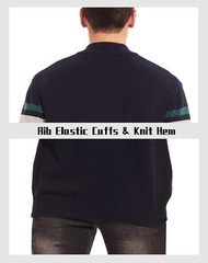 Men’s 1/4 Zip Polo Sweater Winter Fall Casual Stripe Pullover Long Sleeve Shirts