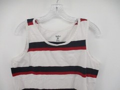 Blue Gear Small Sleeveless Scoop Neck Striped Tank 100% Cotton