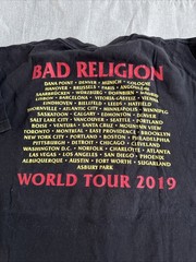 Bad Religion Band World Tour 2019 T-Shirt Mens XL Punk Rock Distressed