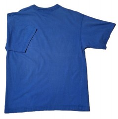 Vintage Dockers Levis T Shirt L Made In USA Cobalt Royal Sapphire Blue Top Tee