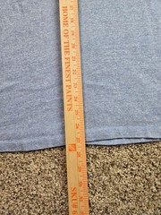Vintage Collegiate Pacific Shirt Large Blue Ringer Short Sleeve West Hills 70s