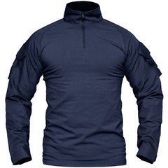 Men’s Hiking T-Shirts Tactical 1/4 Zip Casual Shirts Long Sleeve Field Work Tops