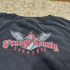 Vintage Y2K Orange County Chopper Flames T-shirt Size XL OCC Biker Motorcycle