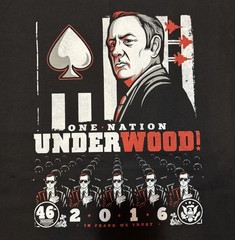 HOUSE OF CARDS Kevin Spacey One Nation Under Wood 2015 Campaign Art NEW T-SHIRT