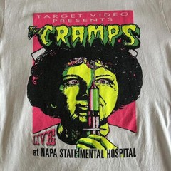Rare The Cramps band Live At Napa white short sleeve Remake T shirt NH14604