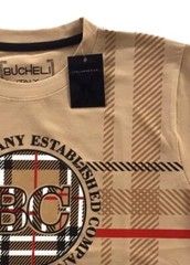 Men’s Bucheli T Shirt,Italian Style,Cotton,Slim Fit,Stretch S to XL….A15.