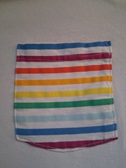 Free Planet Men’s Pride Cotton Crew Neck Pocket T-Shirt Rainbow Stripe Small