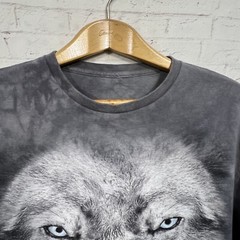3D Tees by The Mountain Gray Wolf Short Sleeve T-Shirt Size XL