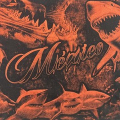 Vintage Great White Shark Bloody All Over Print T Shirt Sz XXL Yazbek Tag Mexico