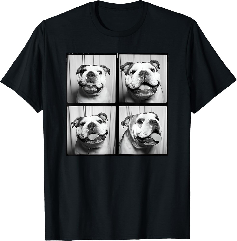 English Bulldog Puppy Face Pet Portrait Bulldog Mom Gift T-Shirt