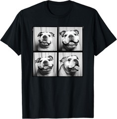 English Bulldog Puppy Face Pet Portrait Bulldog Mom Gift T-Shirt