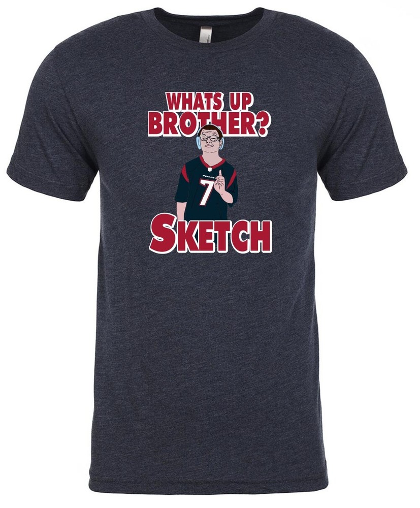 Triblend Sketch Streamer Whats Up Brother Shirt