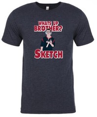 Triblend Sketch Streamer Whats Up Brother Shirt