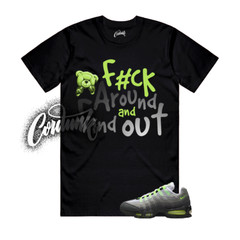 Air Max 95 Big Bubble Neon Black Yellow Cool Grey 2025 T Shirt Match FCK