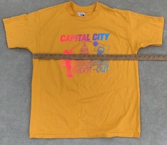 Vintage Capital City Shoot Out T Shirt Basketball Neon Graphics Tee Size XL
