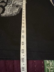 No Fears Men’s Size XL Shirt Black Gray Layered Look Oversized Skeleton Skull