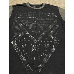American Fighter Mens Black Olive Green Foil Graphic T-Shirt Buckle Exclusive M