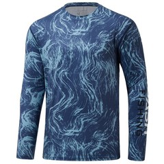 Mens Upf 50+ Camo Long Sleeve Shirts Quick Dry Lightweight Performance Shirt Fo